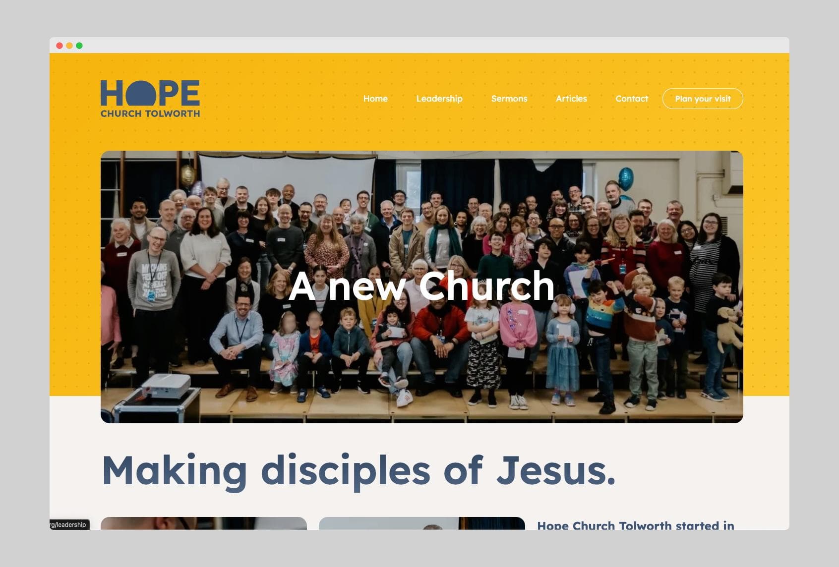 Hope Church Tolworth website